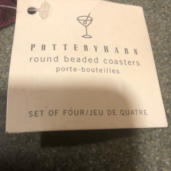 🥳B-DAY SALE❤️NWT Pottery Barn Beaded Coasters - Picture 2 of 7